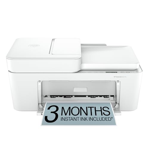 HP DeskJet 4227e Wireless All-in-One Color Inkjet Printer, Scanner, Copier, Best-for-Home, 3 Month
