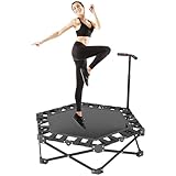 Fitness Mini faltbarer Bune Rebounder Jump Cardio Trainer mit verstellbarem Schaumstoffgriff Indoor Exercise Equint für Kinder & Erwachsene Maximale Traglast 400 kg