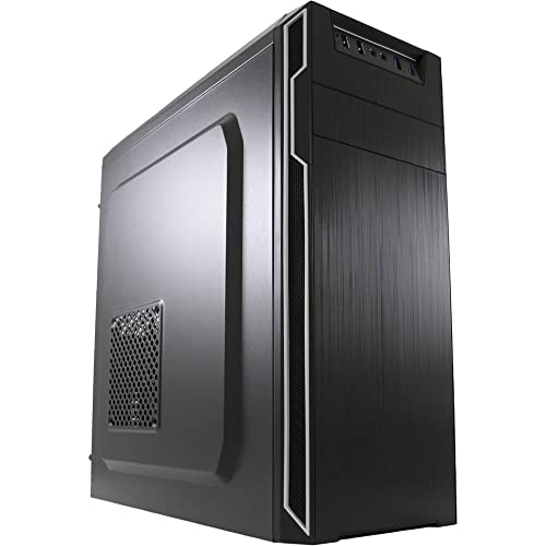 LC-Power 7038B boîtier PC moyen tour noir pour configuration bureautique standard