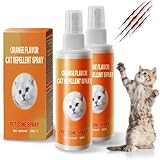 2PC Cat Deterrent Spray,Cat Deterrent Spray - Indoor & Outdoor Training Safe,Effective Cat Scratch Deterrent Training Aid,Protect Furniture, Sofas, Rugs, Restricted Areas-for Behavior, Natural