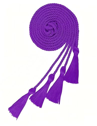GRADFTY Double Purple Graduation Honor Cords for Graduation 2025, National Honors Society Purple Cords