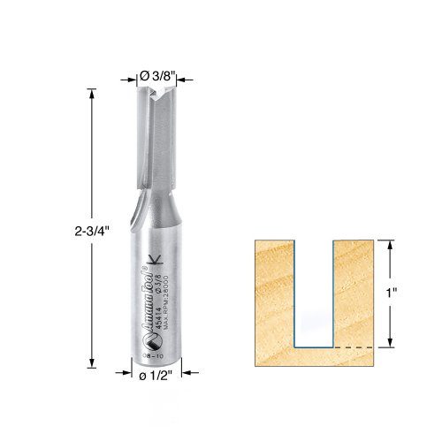 Image of Amana Tool - 45414 Carbide Tipped Straight Plunge High Production 3 /8 Dia x 1 inch 2 S