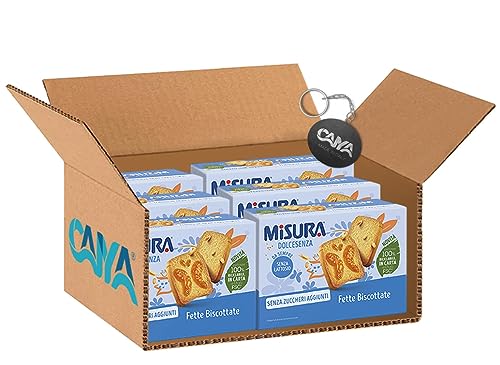 6X Misura Fette Biscottate Dolcesenza Classiche e Croccanti Senza Zuccheri