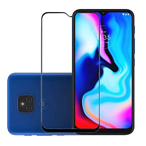 Image of Tempered Glass Screen Protector Compatible For Moto E7 Plus ; REALME C3 Full Screen Coverage (Except Edge to Edge) and Free Complete Easy Installation kit.