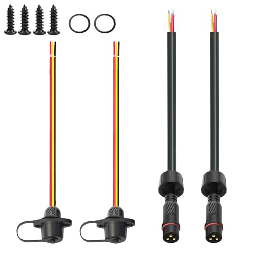 Connecteur étanche 3 broches M16 mâle femelle 18 AWG pour voiture