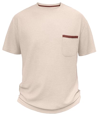 NUOKESASI Mens Casual T-Shirt Short Sleeve Crew Neck Soft Tee