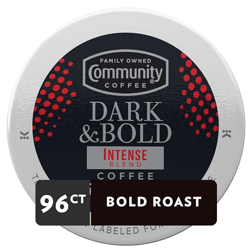 Image of Community Coffee Dark & Bold Intense Blend 96 Count Coffee Pods, Compatible with Keurig 2.0 K-Cup Brewers, 24 count (Pack of 4)