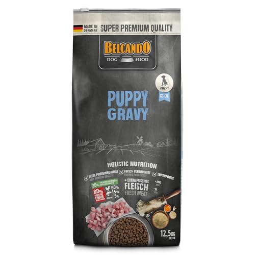 BELCANDO Puppy Gravy [12,5 kg] Welpenfutter | Trockenfutter für Welpen | Alleinfuttermittel für Welpen bis 4 Monate