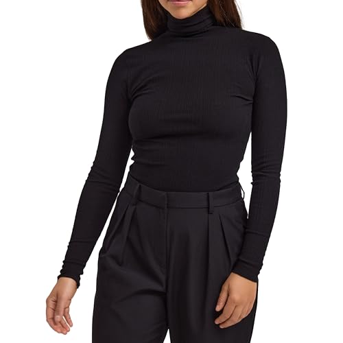 Dilling Oberteil mit Stehkragen aus Merinowolle für Damen Schwarz 44