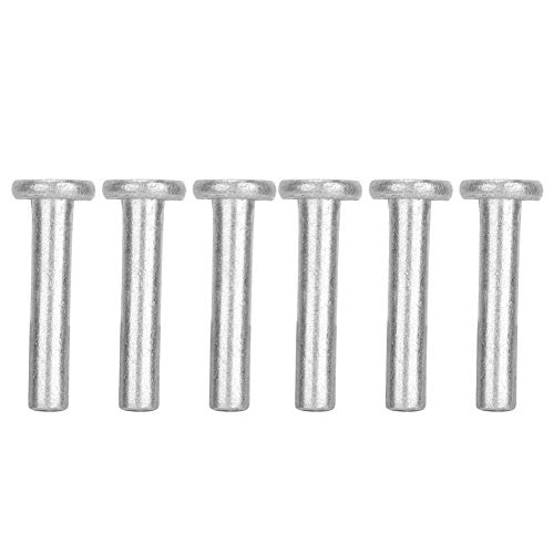 Hilitand - Rivets Pleins,100pcs M4 Rivet Solide à Tête Plate en Alliage d'Aluminium Rivets Pleins Rivets Tête Plate Kit d'Assortiment de Fixation(M4*25) - -2%