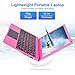 HBESTORE 10.1Inch Laptop,Quad-Core Processor with Android 12.0 OS,2GB RAM,64GB EMMC,Built-in Camera, WiFi,USB Interface,Tpye-C Charging for Learning and Entertainment (Pink 2GB+64GB)
