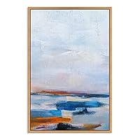 SIGNWIN Framed Canvas Wall Art Abstract Sea Landscape Canvas Prints Home Artwork Decoration for Living Room,Bedroom - 16x24 inches