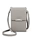 Katech Damen Kleine Umhängetasche, Multifunktionale Handytasche Citytasche Schultertasche mit Vielen Fächern und Kartenfächer, Crossbody Tasche für Damen (Grau)