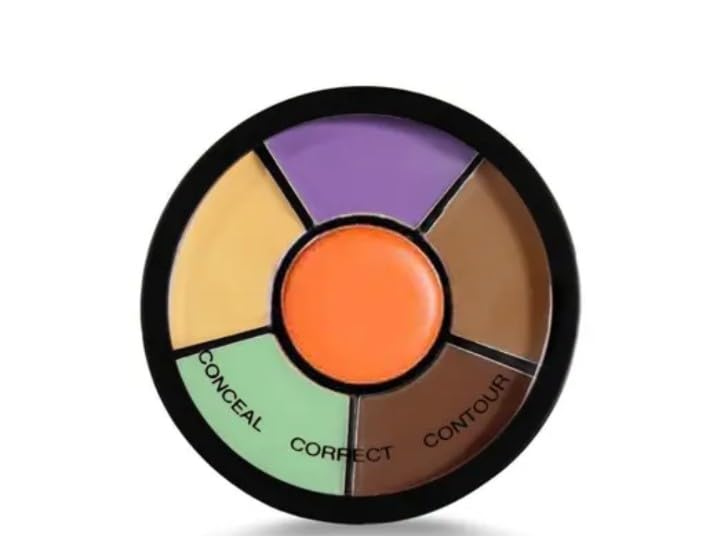 6-Shade Conceal, Correct and Contour Colour Correcting Palette, Round Compact-image-48