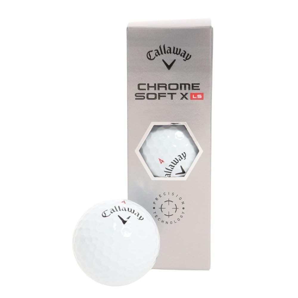 Callaway Chrome Soft X LS Ball, Pack of 3, BL CHRMSFT X LS 22 3B (White/FF/Men's)