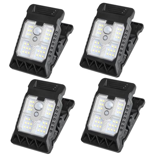 Lampe solaire à clip extérieur portable avec détecteur de mouvement pour jardin et maison x4