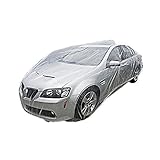 Signstek Disposable Plastic Car Cover---Dust Cover/ Rain Cover/ Paint Cover/ ---for All Cars (Medium)