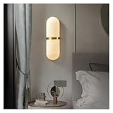 Nordic Luxury Imitation Marble LED Oval Wall Lamp - Stylish Decorative Lighting for Living Room, Dining Room, Bathroom & Hallway - Elegant Bedside Accent Light