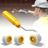 Mini rullo di vernice, 1 manico + 3 spazzole a rotolo, 2 cm, piccolo rullo di lana, rullo per pittura in microfibra, per set di pittura, pittura
