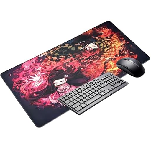 BJPERFMS Alfombrilla de Ratón Demon, Demon Anime Alfombrilla de Ratón, 90 X 40cm, XXL Multifunción Gaming Anime, Base de Goma Antideslizante, para Gamer, Oficina, Hogar y PortáTiles | Ya disponible en tu tienda friki favorita! En mundofriki.es!
