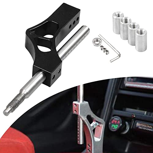 Sporacingrts Adjustable Short Shift Extension Shifter Knob with Adapters Compatible with Civic Integra CRX (Black)