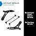 TRQ Front Suspension Kit Control Arm with Ball Joint Sway Bar Stabilizer Link Compatible with 2014-2019 Kia Soul 2015-2019 Soul EV