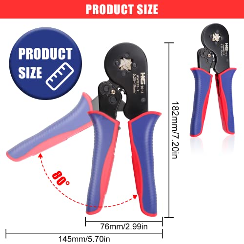 HKS Ferrule Crimping Tool AWG 23-7, Square Ratchet Self-Adjusting Crimper for End-Sleeve Terminals by HKS - Used condition - Image 5
