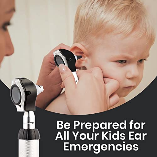 Zyrev Otoscope Oph Multi-Function Set - Otoscope/Opthalmoscope For Ear & Eye Examination - With Portable Carry Case, Sight Chart, Replacement Tips (Black) #TOP7