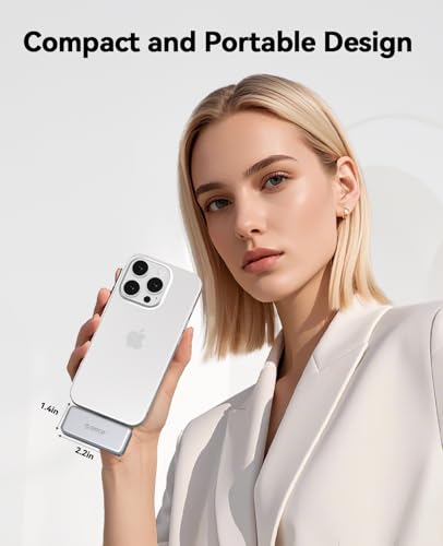 Image of ORICO FlashPod 128GB Aluminum Alloy Portable SSD with PD 100W Fast Charging, Direct Plug Design, 90MB /s External Solid State Drive, Reliable Storage for iPhone 16 /15, Tablets & Laptops - S5