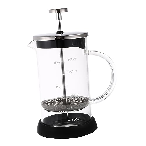 Unomor 1pc Transparent with Scale Practical Coffee Maker Espresso Pot for Home Brewing for