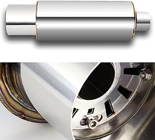 Miniatura 5 de Q1-TECH, Universal 4" Punta Jdm N1 Estilo Silenciador Hi Flow Titanio Acero 2.5" Entrada