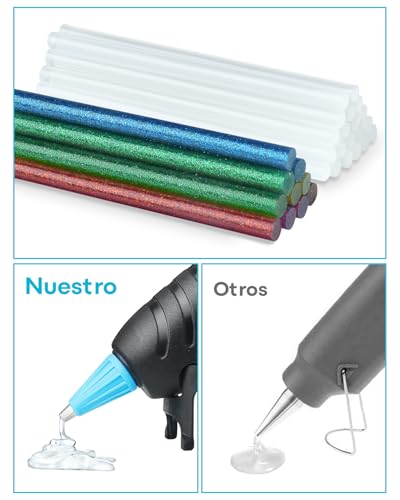 Miniatura 7 de Pistola Silicona Caliente, Pistola De Pegamento Caliente Ignífuga 20w Para Manualidades Con 30 Barras De Pegamento Pistola De Pegamento Ignífuga Para Manualidades Y Reparaciones