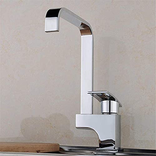 Robinet de cuisine en cuivre durable avec mitigeur élégant et clé créative