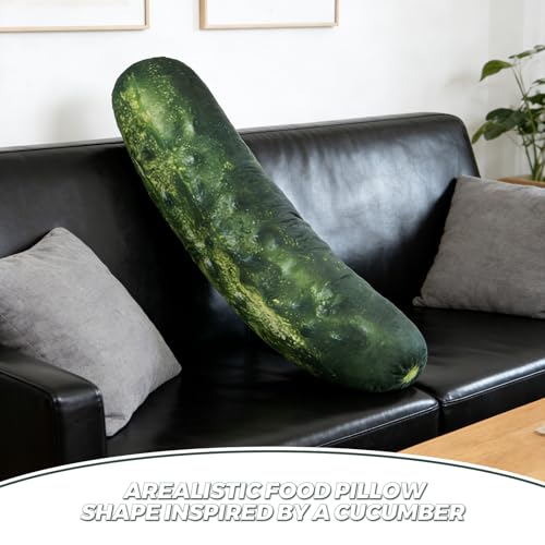 Coussin décoratif peluche concombre TOYANDONA 90 cm pour lit et canapé - 4