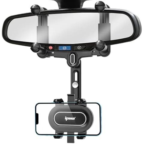 IPOW 360° Rotatable Rearview Mirror Phone Holder Cover
