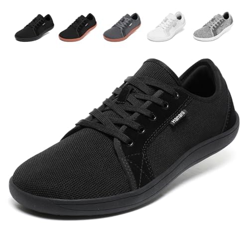 Unisex Wide Barefoot Shoes Mens Womens Zero Drop Minimalist Shoes Outdoor Trail Walking Shoes Athletic Trail Running Trainers Casual Sneakers Lightweight and Breathable Black Unisex Wide Barefoot Shoes Mens Womens Zero Drop Minimalist Shoes Outdoor Trail Walking Shoes Athletic Trail Running Trainers Casual Sneakers Lightweight and Breathable Black