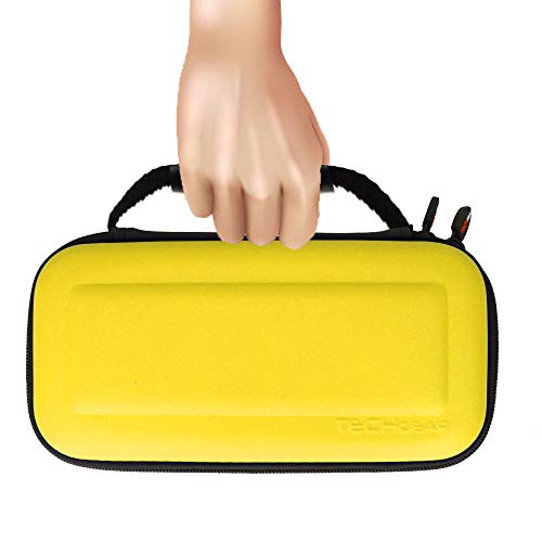 TECHGEAR Switch Lite Case, Hard Protective Carry Travel & Storage Case Cover Designed for Nintendo Switch Lite, 8 Game Card Slots + Accessories - Yellow - Image 5