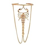 armreif oberarm schlange  Generic Halloween Skorpion Oberarm Armband Sklave Baum Manschette Armbinde Armbinde Gold