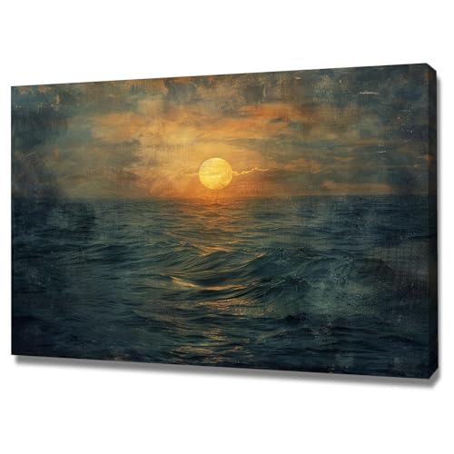 Peinture de paysage abstrait haut de gamme WODJEM encadrée 40x60