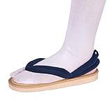 UZAIN Anime Kimetsu no Yaiba Cosplay Clog Shoes Kamado Tanjirou Shinobu Cosplay Sandal Prop Oshitari with Socks(36-37, Dark Blue, Numeric_5_Point_5)