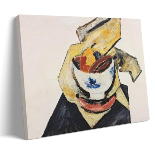 Impression d'art Marsden Hartley 1917 expressionnisme abstrait bol et fruits déco maison 20x30cm