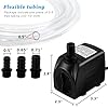 PULACO 400GPH Submersible Water Pump with 5 ft Tubing, 25W durable fountain water pump for Pond Fountain, Aquariums Fish Tank, Statuary, Hydroponics #1