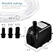 PULACO 400GPH Submersible Pump with 5 ft Tubing, (1500L/H 25W) durable fountain water pump for Pond Fountain, Aquariums Fish Tank, Statuary, Hydroponics