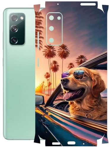 Image of AtOdds - Full Body Back Screen Guard Protector Film - Lamination Wrap Skin Sticker Compatible with Samsung Galaxy S20 FE | Scratchproof Matte Finish (Happy Doggo)