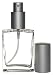 Riverrun Empty Refillable Perfume Atomizer Glass Fragrance Bottle Matte Silver Sprayer 60ml 2 oz (1 Bottle)