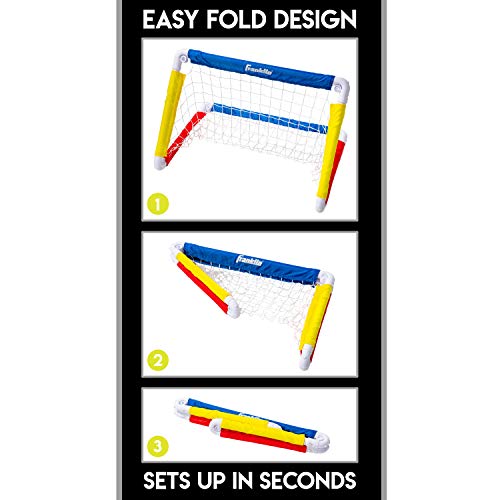 Franklin Sports Kids Mini Soccer Goal Sets - Backyard + Indoor Mini Net And Ball Set With Pump - Portable Folding Youth Soccer Goal Sets For Kids + Toddlers - 24" X 16" #TOP3
