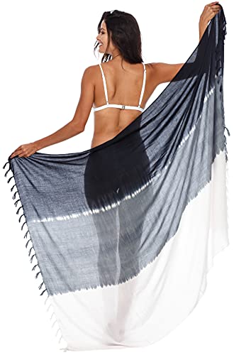 SHU-SHI Sarong Wraps For Women Beach Cover Up Skirt Swimsuit Wrap Pareo Coverups Ombre Tie Dye4