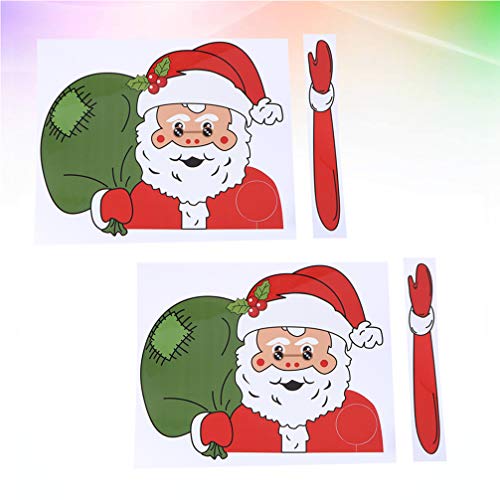 Toyvian 2Pcs Natal Santa Acenando Decalque Do Limpador de PÃ¡ra-Brisa 3D Cartoon Adesivo Limpador de