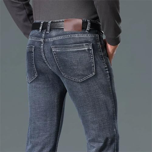 Mens Slim Straight Leg Flared Jeans Vintage Distressed Button Fly Pockets Denim Pant Trousers2