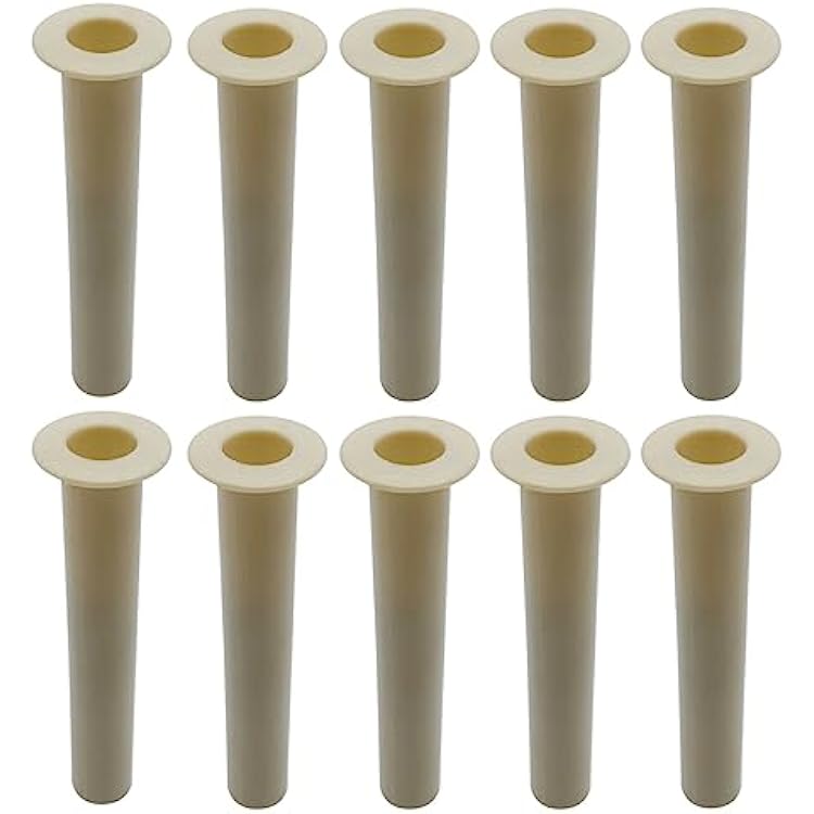 Poolzilla 10-Pack Tan Sleeve And Cap Set For Pool Safety Fence | Compatible With Life Saver Pool Fence DIY - 5/8'' Base Diameter And 4'' Height | For Use On Concrete, Pavers, Deck, Ground